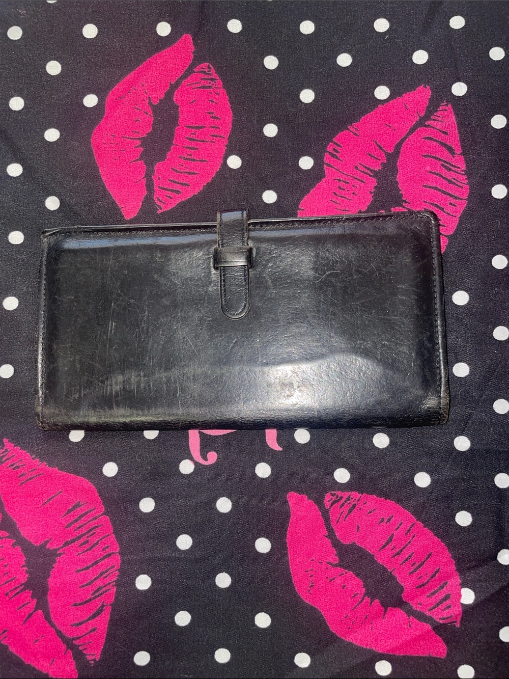 Coach Black Leather Slim Continental Wallet